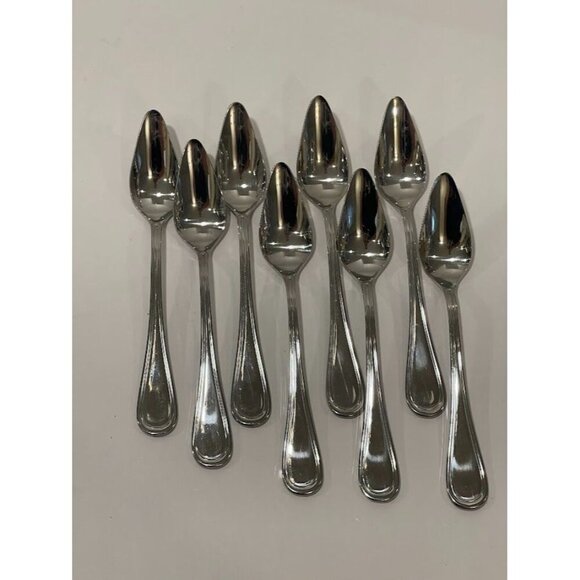 Set Of 8 Vintage Serrated edge citrus Oneida Stainless Steel Demitasse Spoons 4. - Picture 10 of 15